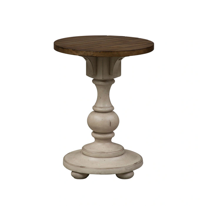 Morgan Creek Chair Side Table in Antique White image
