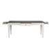 Allyson Park Rectangular Leg Table in White with Charcoal image