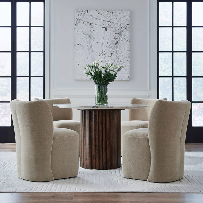 Accent Dining Accent Dining Chair w/ Casters - Wicker image