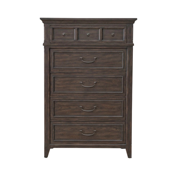 Paradise Valley 5 Drawer Chest in Saddle Brown image