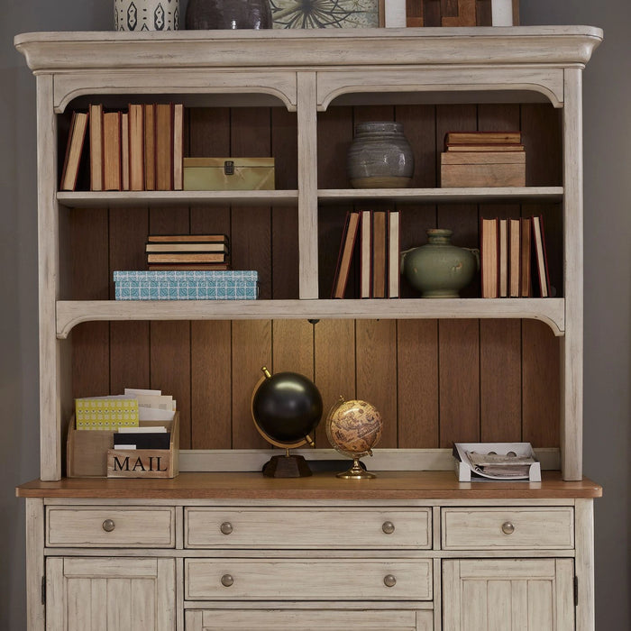 Farmhouse Reimagined Credenza Hutch in Antique White image