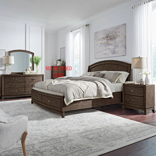 Avalon King Panel Storage Bed, Dresser & Mirror, NS image