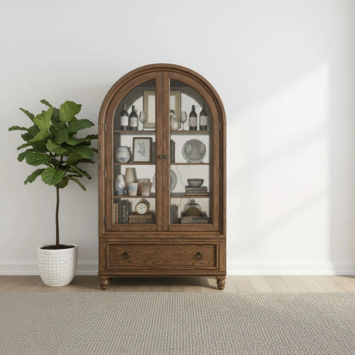 Americana Farmhouse Arched Display Cabinet image