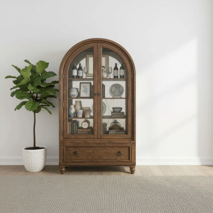 Americana Farmhouse Arched Display Cabinet image