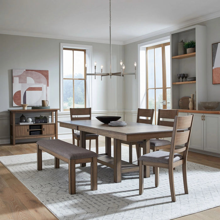 Brook Bay Optional 6 Piece Trestle Table Set image