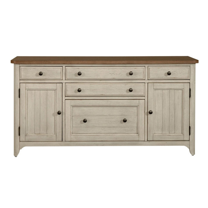 Farmhouse Reimagined Door Credenza in Antique White image
