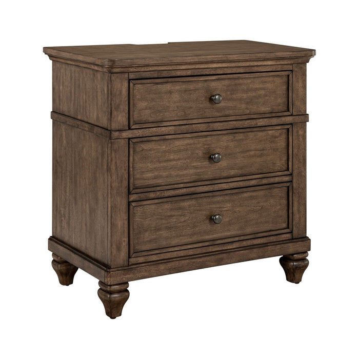 Twin Lakes Nightstand w/ Charging Station - Plourde Furniture Co (Caribou, ME)