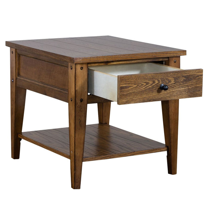 Liberty Furniture Lake House End Table in Oak