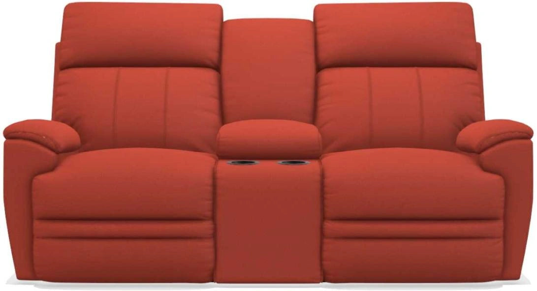 La-Z-Boy Talladega Persimmon La-Z-Time Full Reclining Loveseat With Console