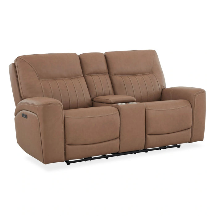 Bennett Loveseat with Console P2 & ZG in Butternut image