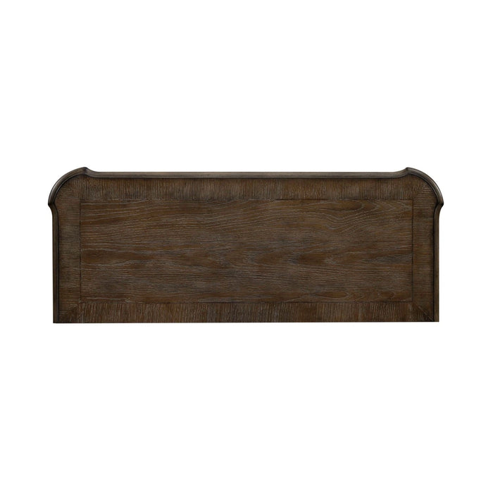 Magnolia Manor Accent Cabinet in Antique White & Weathered Bark EST SHIP TIME APPX 4 WEEKS image