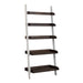Farmhouse Leaning Bookcase in White/Oak - Plourde Furniture Co (Caribou, ME)