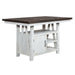 Farmhouse Gathering Table in White/Oak - Plourde Furniture Co (Caribou, ME)