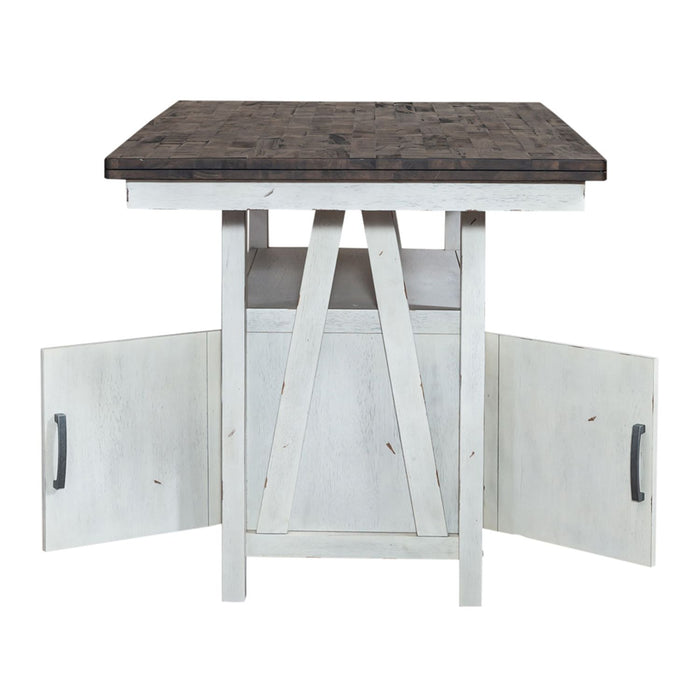 Farmhouse Gathering Table in White/Oak - Plourde Furniture Co (Caribou, ME)