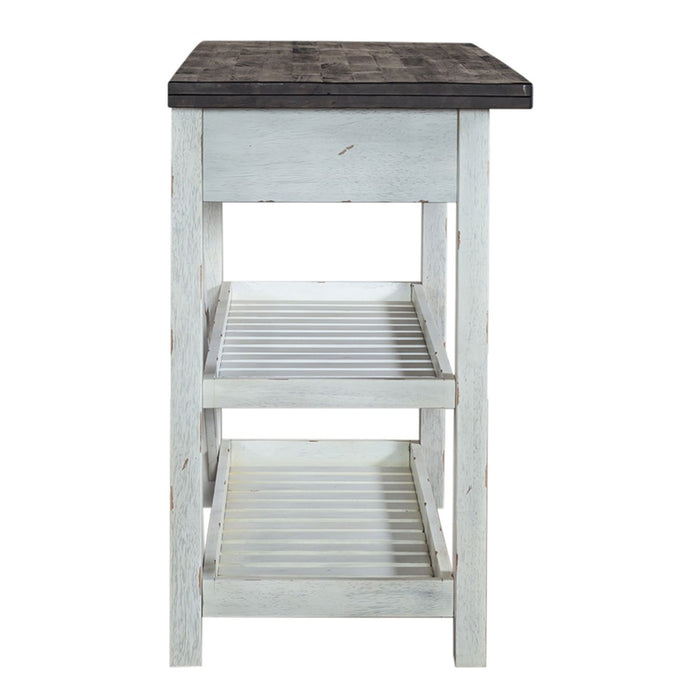 Farmhouse Server in White/Oak - Plourde Furniture Co (Caribou, ME)