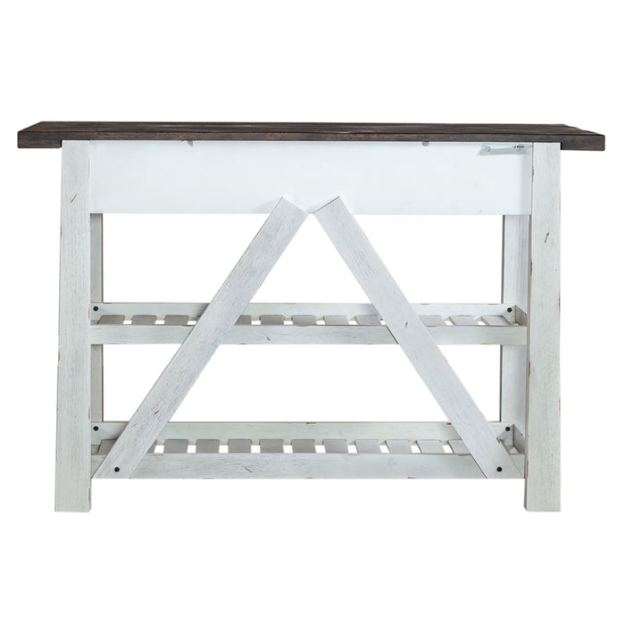 Farmhouse Server in White/Oak - Plourde Furniture Co (Caribou, ME)