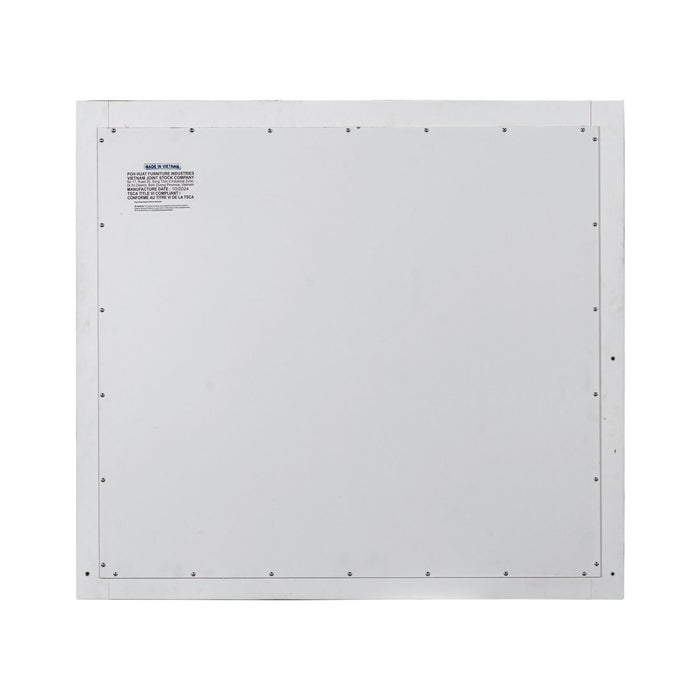 Backroads Landscape Mirror in Weathered White/Parchment Brown - Plourde Furniture Co (Caribou, ME)