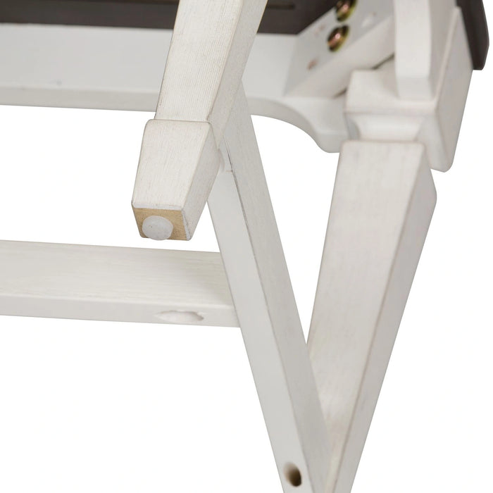 Allyson Park Wood Seat Bench in Wirebrushed White image