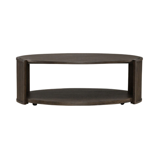 City View Oval Cocktail Table in Coffee Bean - Plourde Furniture Co (Caribou, ME)