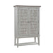 River Place Bar Cabinet in Riverstone White & Tobacco EST SHIP TIME APPX 4 WEEKS image