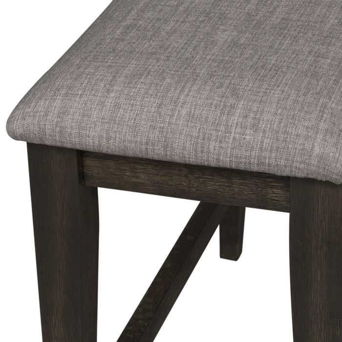 Double Bridge Counter Bench (RTA) in Dark Chestnut - Plourde Furniture Co (Caribou, ME)