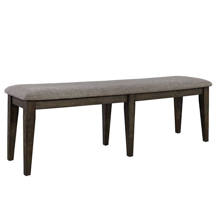 Double Bridge Bench (RTA) in Dark Chestnut - Plourde Furniture Co (Caribou, ME)