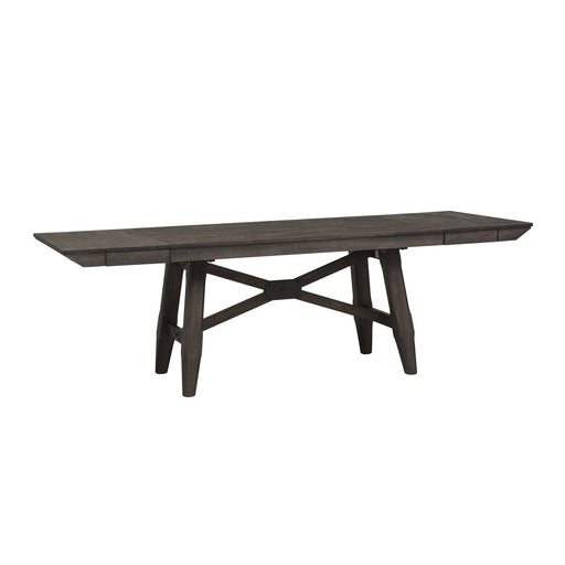 Double Bridge 6 Piece Trestle Table Set - Plourde Furniture Co (Caribou, ME)