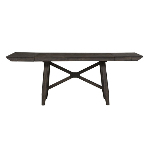 Double Bridge Gathering Table in Dark Chestnut - Plourde Furniture Co (Caribou, ME)