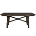 Double Bridge Trestle Table in Dark Chestnut - Plourde Furniture Co (Caribou, ME)