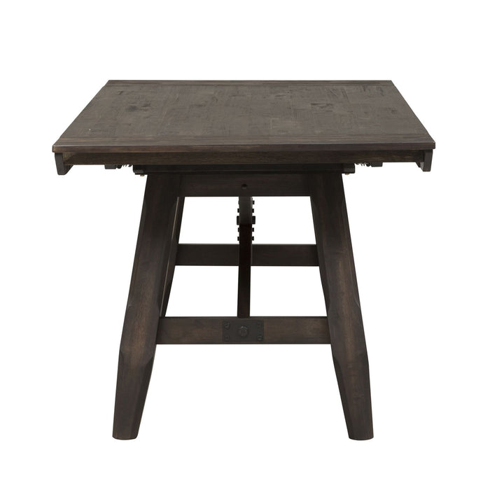 Double Bridge Trestle Table in Dark Chestnut - Plourde Furniture Co (Caribou, ME)
