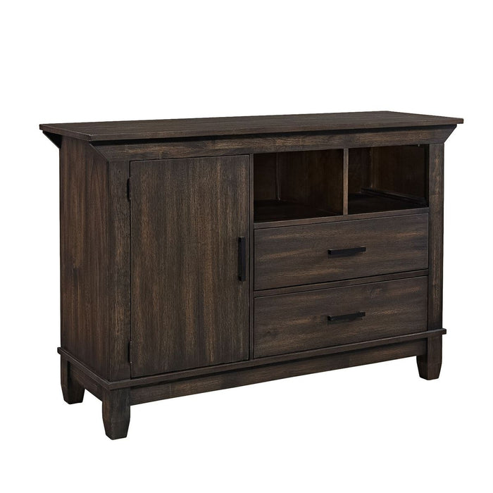 Liberty Furniture Double Bridge Sideboard in Dark Chestnut