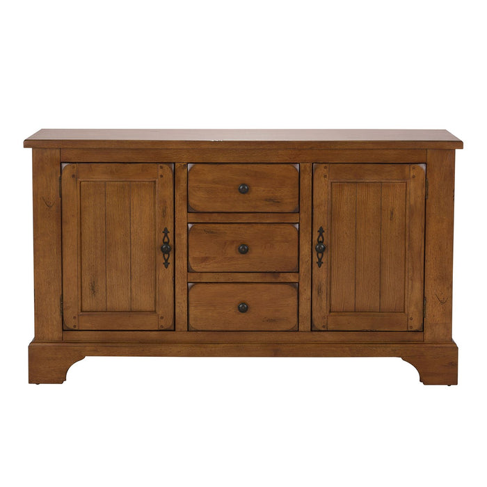 Treasures Buffet in Rustic Oak Finish - Plourde Furniture Co (Caribou, ME)
