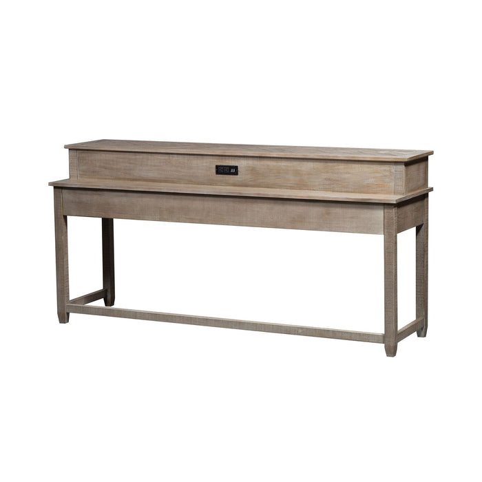 Parkland Falls Console Bar Table in Weathered Taupe - Plourde Furniture Co (Caribou, ME)