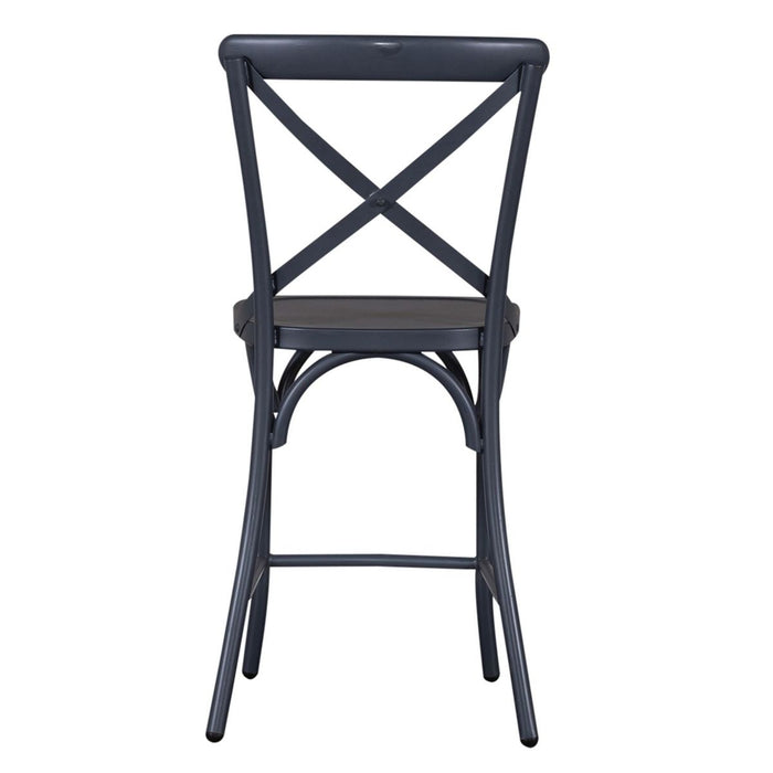 Liberty Furniture Vintage Series X Back Counter Chair in Navy (Set of 2)