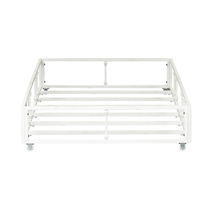 Vintage Series Twin Metal Trundle in Antique White - Plourde Furniture Co (Caribou, ME)