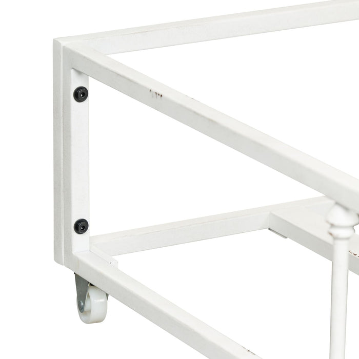 Vintage Series Twin Metal Trundle in Antique White - Plourde Furniture Co (Caribou, ME)