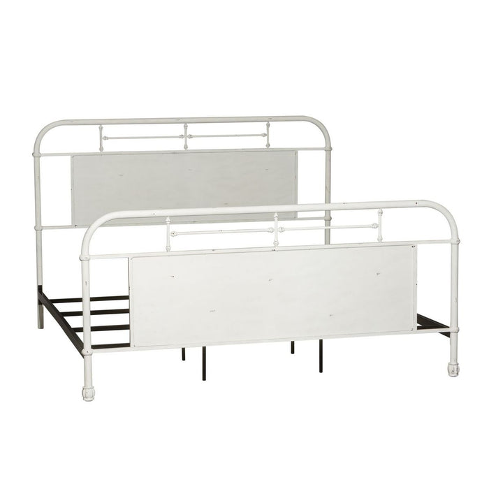 Liberty Furniture Vintage Series Queen Metal Bed in Antique White image