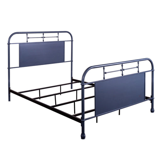 Vintage Series Queen Metal Bed in Navy - Plourde Furniture Co (Caribou, ME)