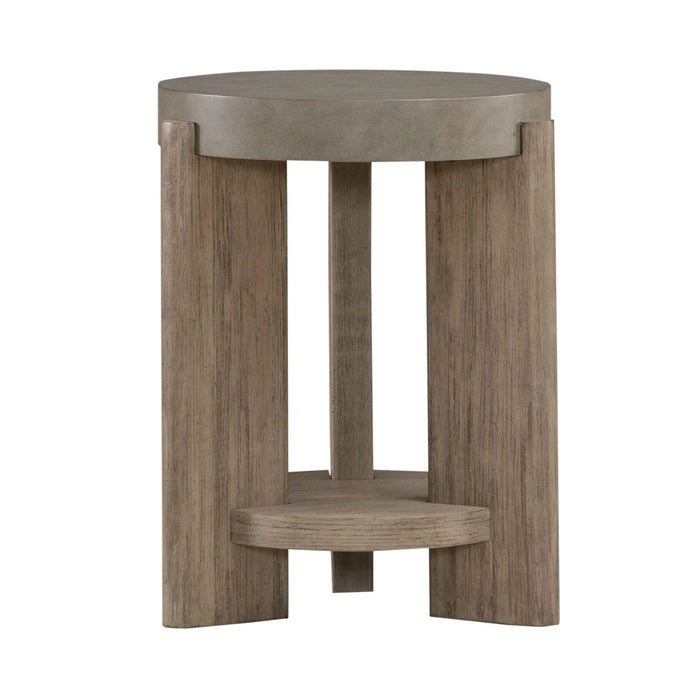 Affinity Chairside Table in Dusty Taupe with Concrete Top image