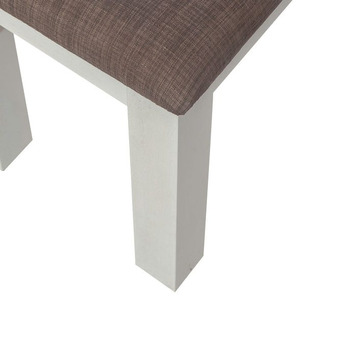 Brook Bay Uph Dining Bench in Textured White - Plourde Furniture Co (Caribou, ME)