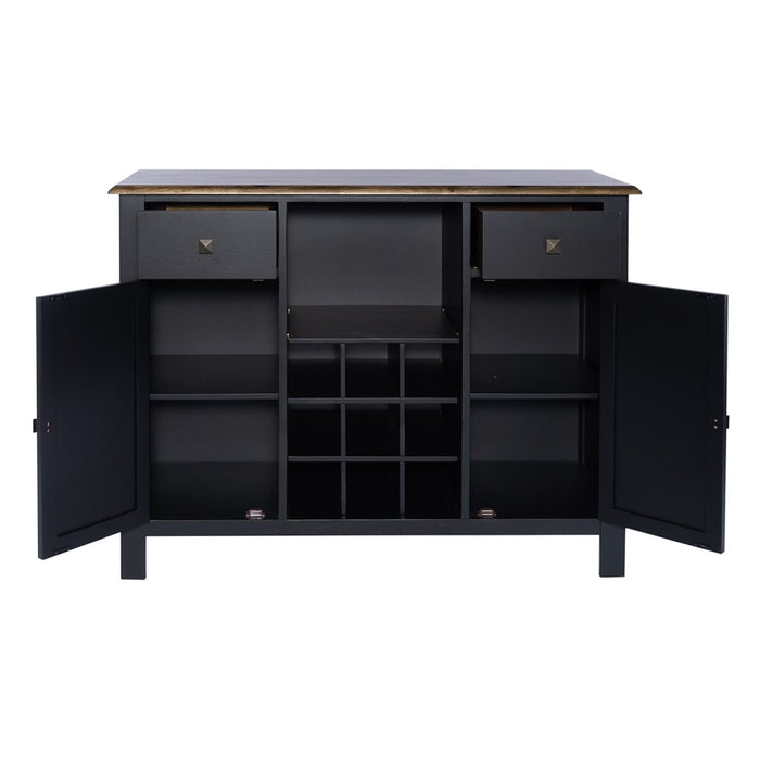 Carolina Crossing Server in Black - Plourde Furniture Co (Caribou, ME)