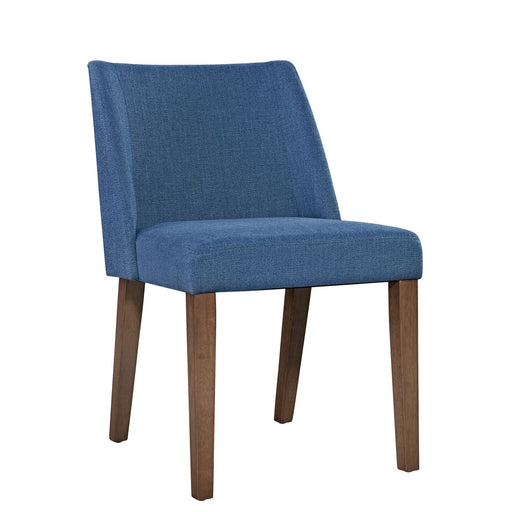 Space Saver Nido Chair (Blue) in Satin Walnut (Set of 2) - Plourde Furniture Co (Caribou, ME)
