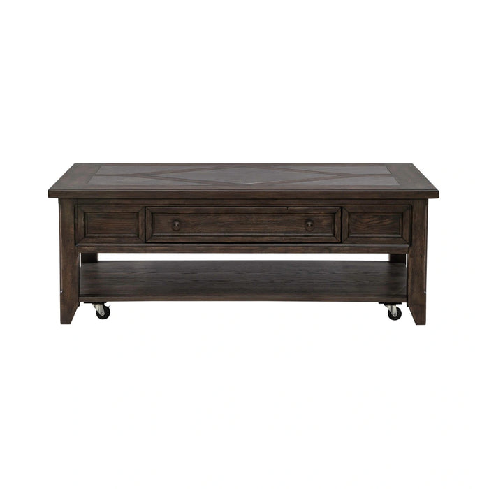 Paradise Valley Rectangular Cocktail Table in Saddle Brown image