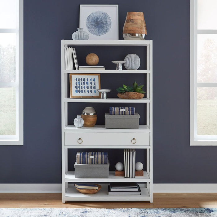 Liberty Furniture Midnight Accent Bookcase in Wire Brushed Denim
