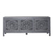 Marisol 65 Inch 3 Door Accent TV Stand in Weathered Honey and Soft Wash Gray - Plourde Furniture Co (Caribou, ME)