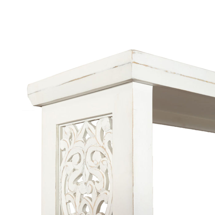 Trellis Lane Accent Bookcase in Weathered White - Plourde Furniture Co (Caribou, ME)