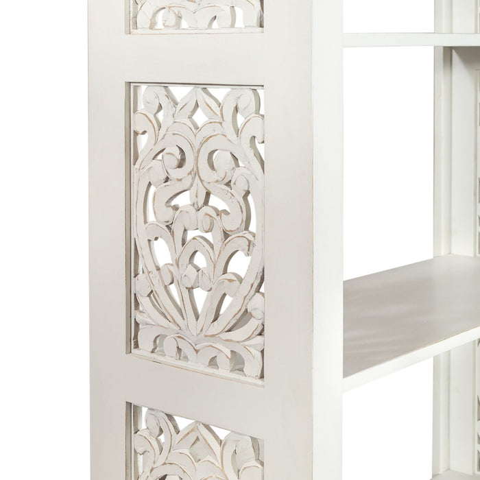 Trellis Lane Accent Bookcase in Weathered White - Plourde Furniture Co (Caribou, ME)