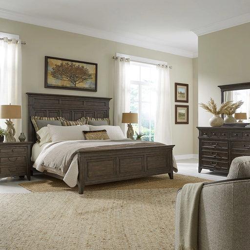 Paradise Valley King Panel Bed, Dresser & Mirror, Night Stand image