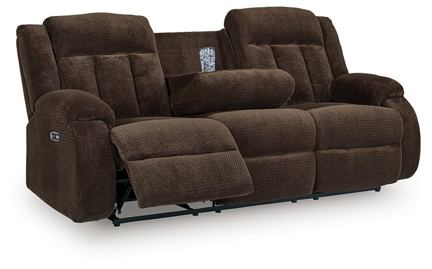 Observation Power Reclining Sofa with Drop Down Table - Plourde Furniture Co (Caribou, ME)