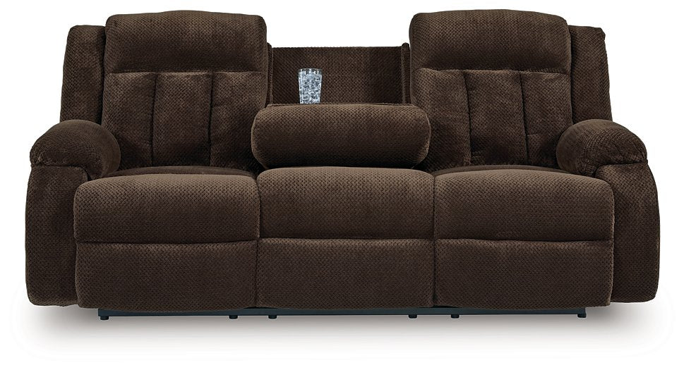 Observation Power Reclining Sofa with Drop Down Table - Plourde Furniture Co (Caribou, ME)